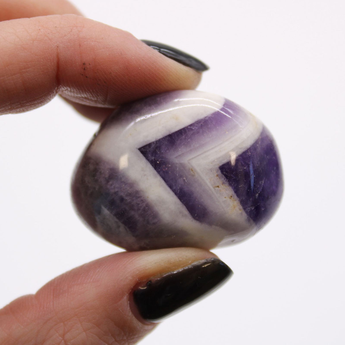 Medium African Tumble Stones - Amethyst - Chevron product image 2