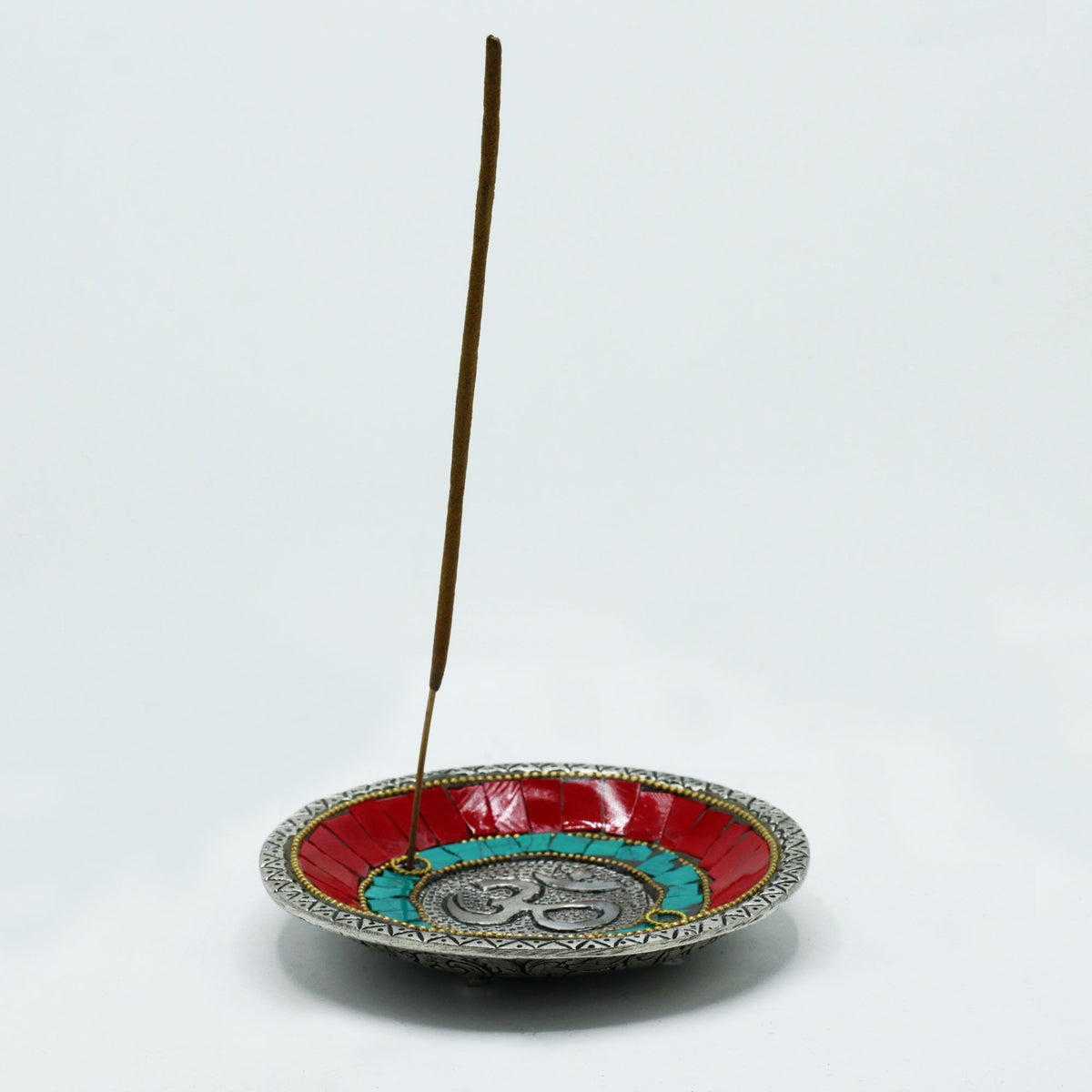 Om Plate Tibetan Decor Cone & Stick Holder product image 2