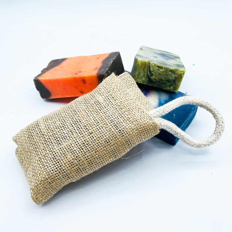 Jute Scrub Soap Pouch - Natural product image