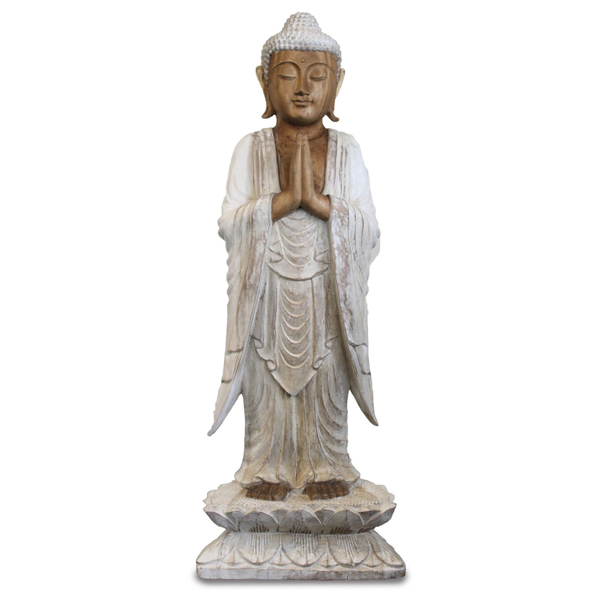 Buddha Statue Standing - Whitewash - 1m Welcome product image 5