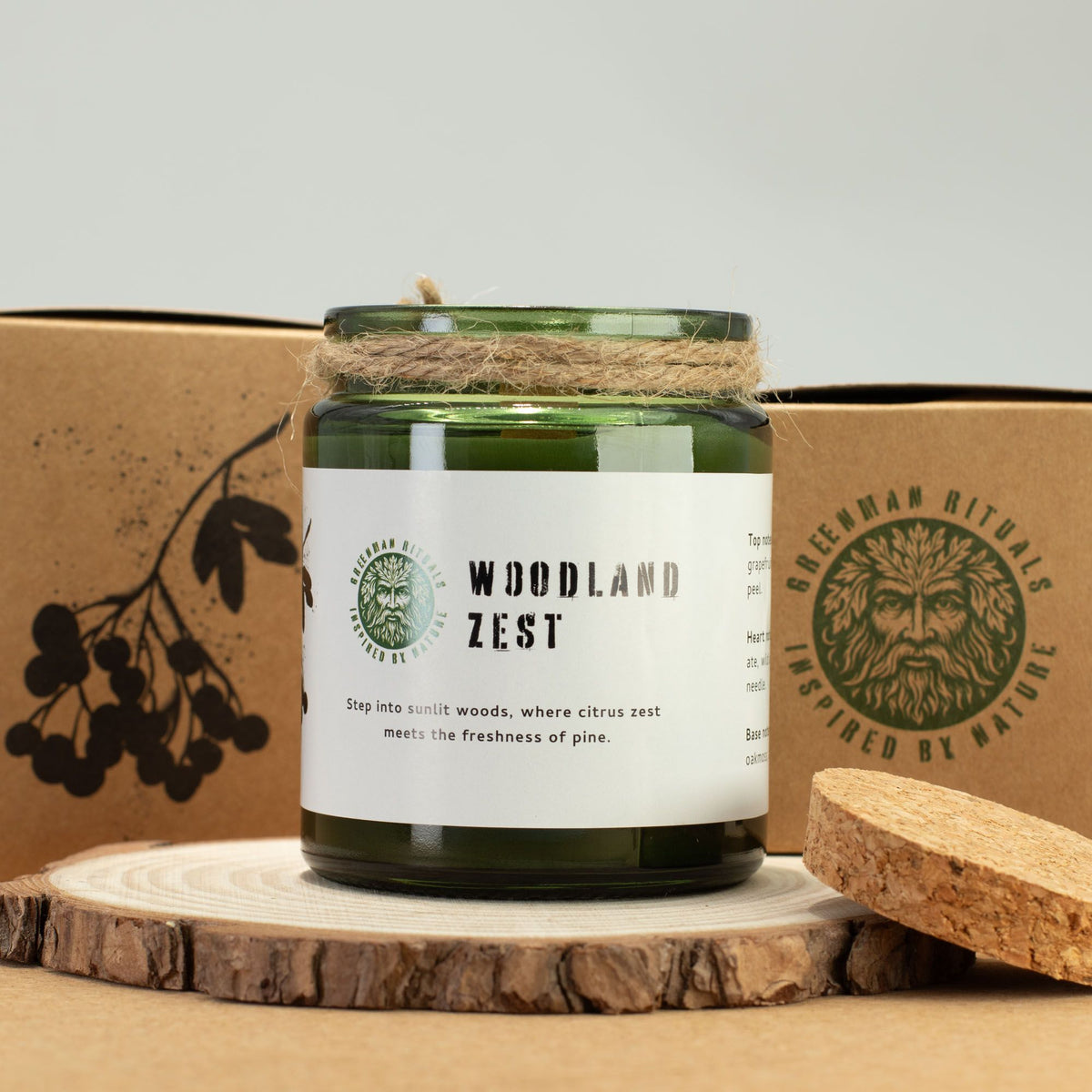 Greenman Woodwick Soy Candle - Woodland Zest product image 5