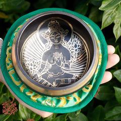 Green Tara Singing Bowl Set 10cm (min 380gm) product image 5