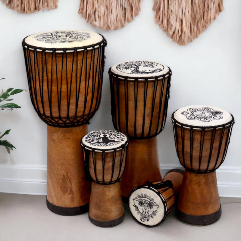 Tree of Life Wide Top Djembe Drum - 18cm product image