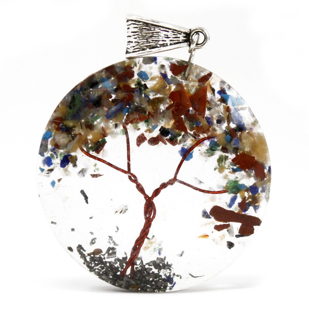 Orgonite Power Pendant - Round Amethyst Tree (mix) product image
