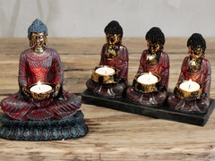 Antique Buddha - Three Devotees Candle Holder product image 2