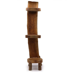 Natural Teak Log Shelve Display 3 Shelves 100cm high product image