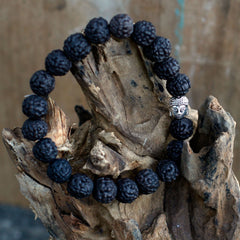 Rudraksha Buddah Bangle Mala - Dark product image 4