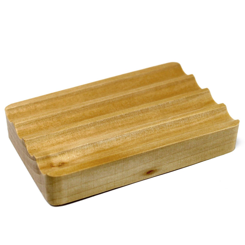 Hemu Wood Soap Dish - Corrugated product image
