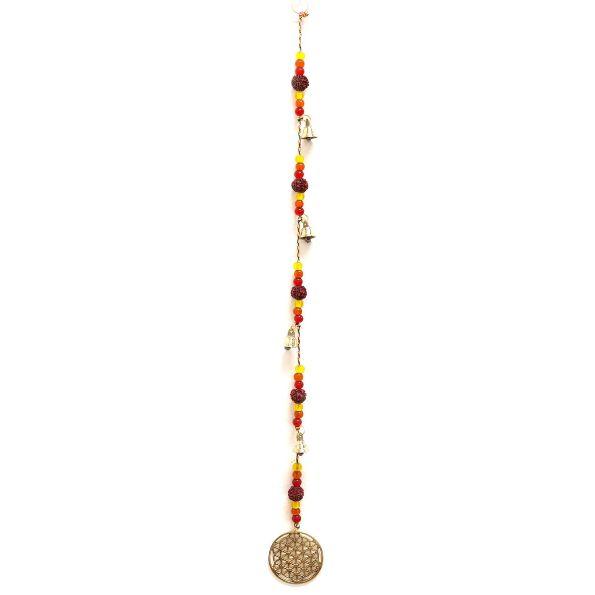 Indian Chimes - Brass Flower of Life with Rudraksha Beads String Bells product image 2