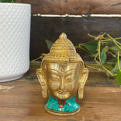 Brass Buddha Figure - Lrg Head - 11.5 cm product image 4