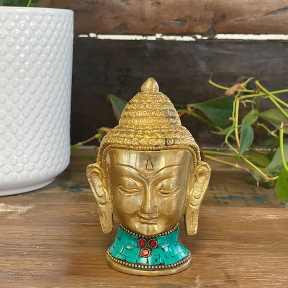 Brass Buddha Figure - Lrg Head - 11.5 cm product image 4