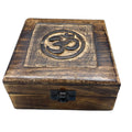 Square Wooden Keepsake Box 13x13x6cm - Om product image