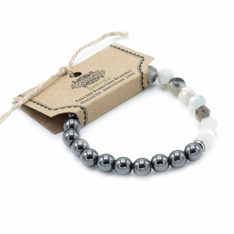 Faceted Gemstone Bracelet - Magnetic Mountain Jade product image