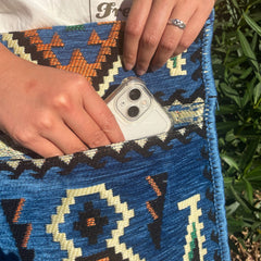 Sky Blue Kilim Messenger Festival Bag product image 5