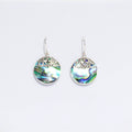 Shell & Silver Earrings - Classic Disc - Abalone product image