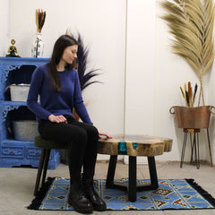 Tamarind and Resin Coffee Table - Aqua product image 3