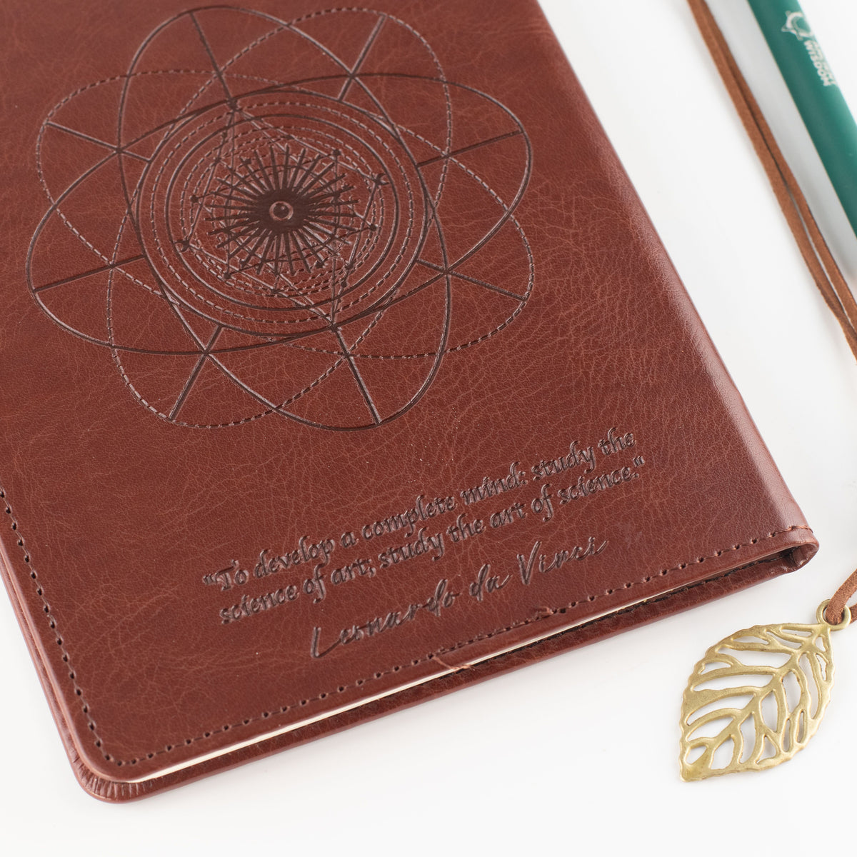 A5 Intention Note Book - LCD Wipe Screen - Brown Leather Effect - 80 Leafs - product image 3