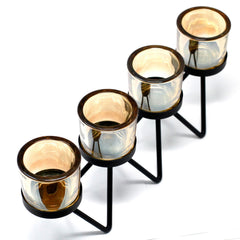 Centrepiece Iron Votive Candle Holder - 4 Cup Zig Zag product image 3
