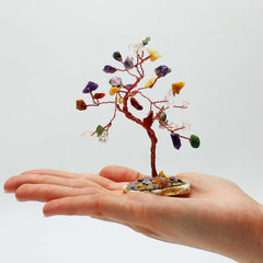 Gemstone Tree - Multi Stones on Natural Agate Base (35 stones) product image 2