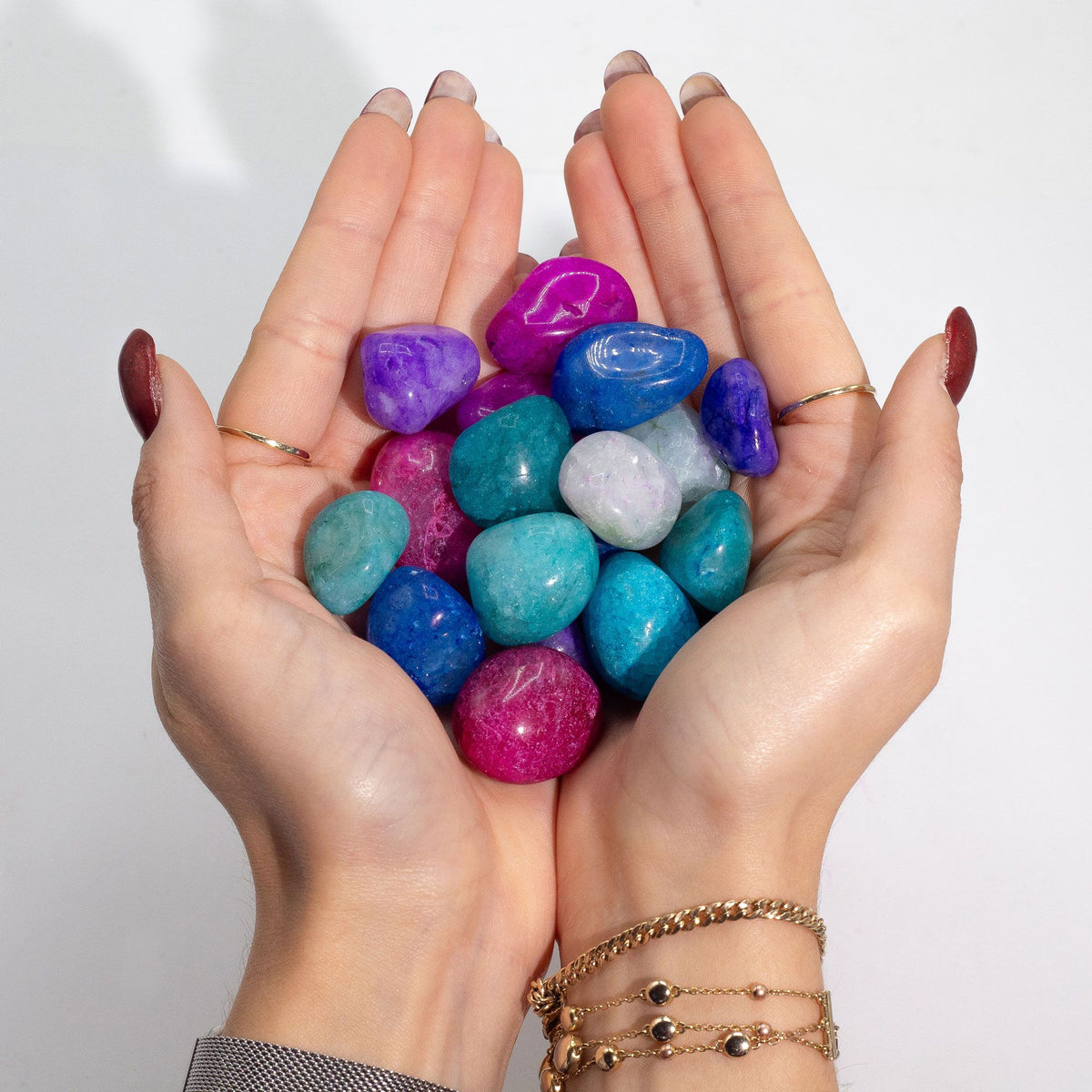 Bulk Treated Mixed Crackle Quatz- 1kg (aprox. 70 stones) product image 2