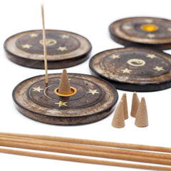 Mango Wood Disc 10cm (Cone & Incense) product image 2