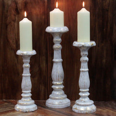 Large Candle Stand - White Gold product image 4