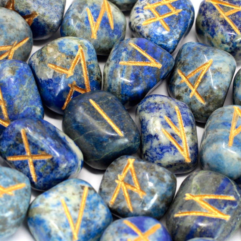 Runes Stone Set in Pouch - Lapis product image