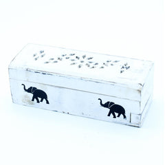 White Washed Incense Holder - Cone Smoke Box 15 cm product image 2