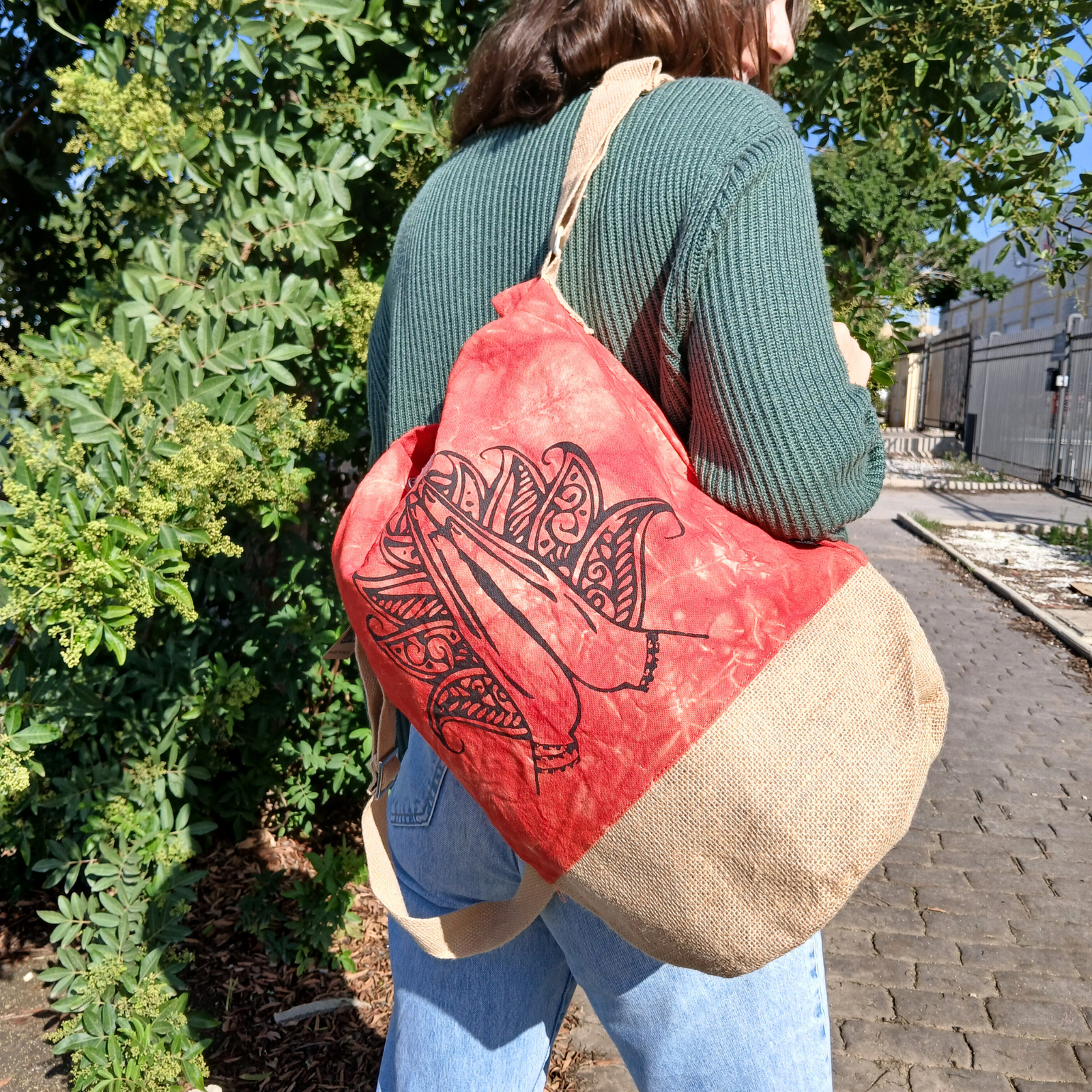 All Natural Backpack - Orange Stonewash - Namaste Hand product image