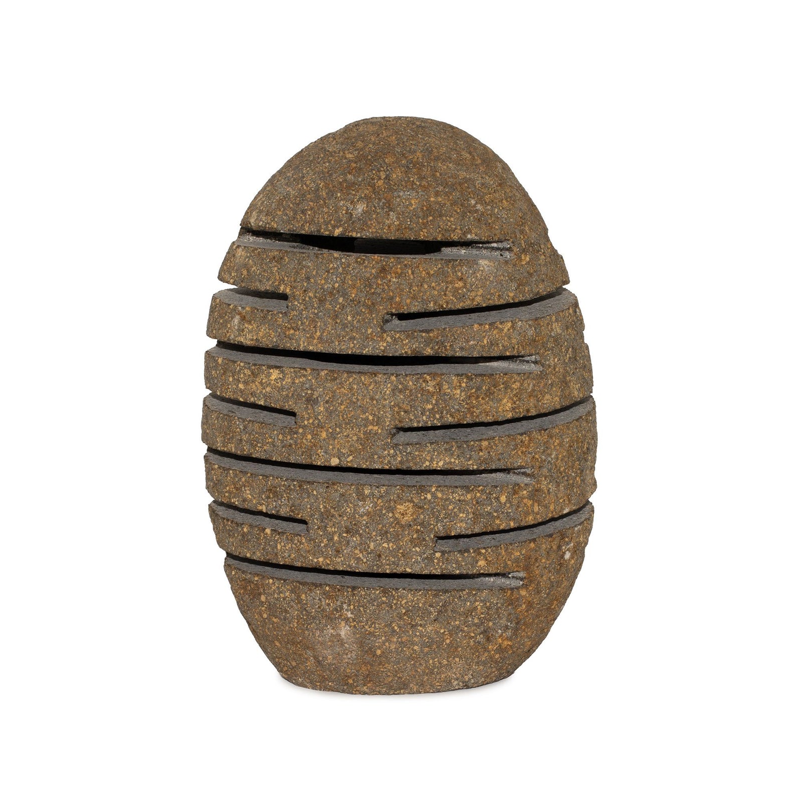 Natural Riverstone Candle Holder - Standing Stone Cut (10x13x22cm) product image
