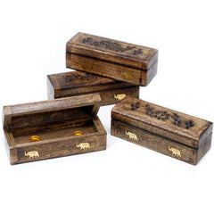 Incense Cone Smoke Box 6" - Mango Wood product image 5