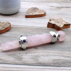 Hexagonal Crystal Healing Wand - 12cm - Rose Quartz product image 2