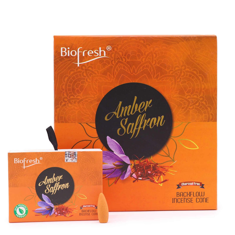 Biofresh Backflow Incense Cones - Amber Safron product image