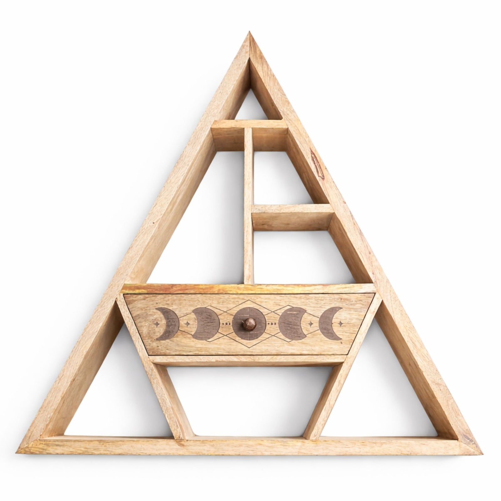 Triangle Shaped Wall Shelf with Drawer product image