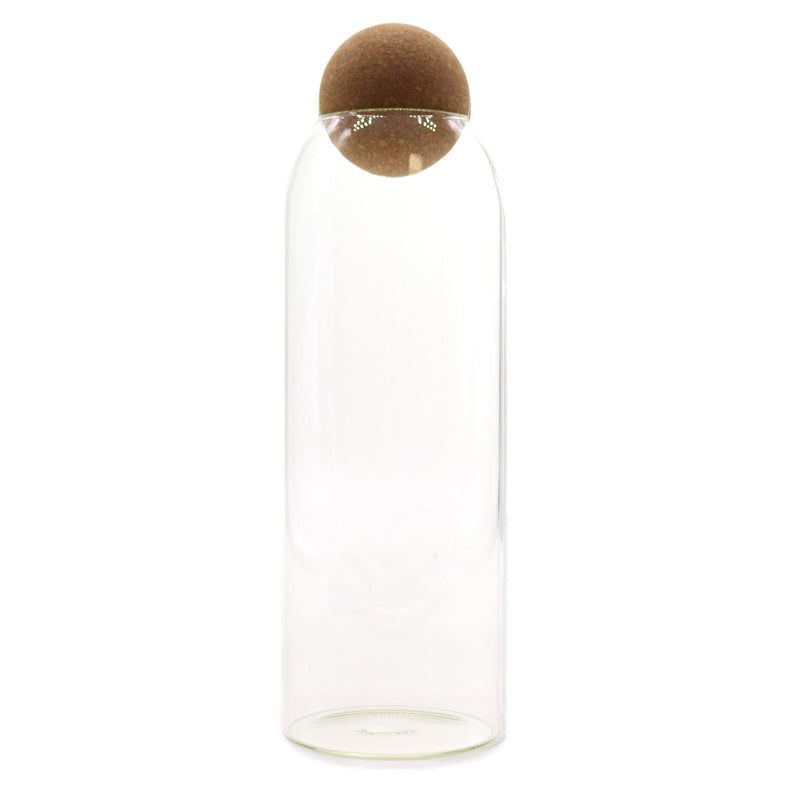 Cottage Cork-Ball Glass Jar - Clear - 25cm product image