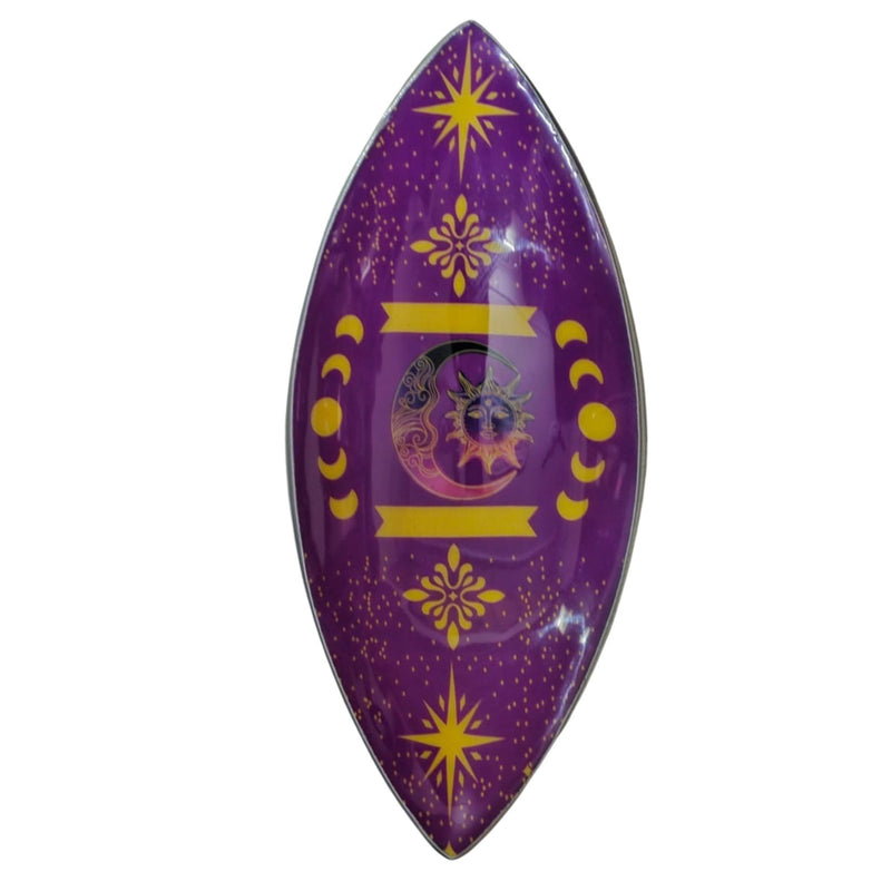 Enamel Incense Bowl - Aluminum - Purple Sun & Moon Phases product image