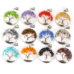 Orgonite Power Pendant - Round Amethyst Tree (mix) product image 3