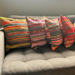 Rag Rug Cushion Covers - Aqua Blues product image 2