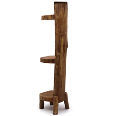 Natural Teak Log Shelve Display 3 Shelves 100cm high product image 5