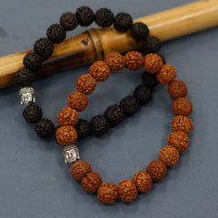 Rudraksha Buddah Bangle Mala - Dark product image 3