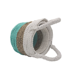 Seagrass Basket Set - Green / Natural / White product image 2