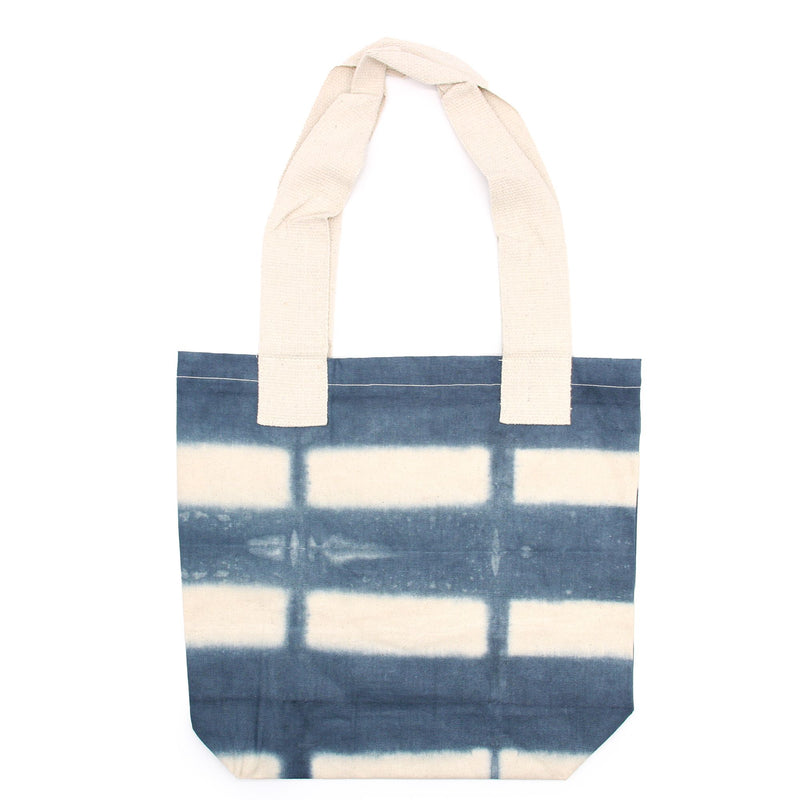 Natural Tye-Dye Cotton Bag (8oz) - 38x42x12cm - Grey Blocks - Natural Handle product image