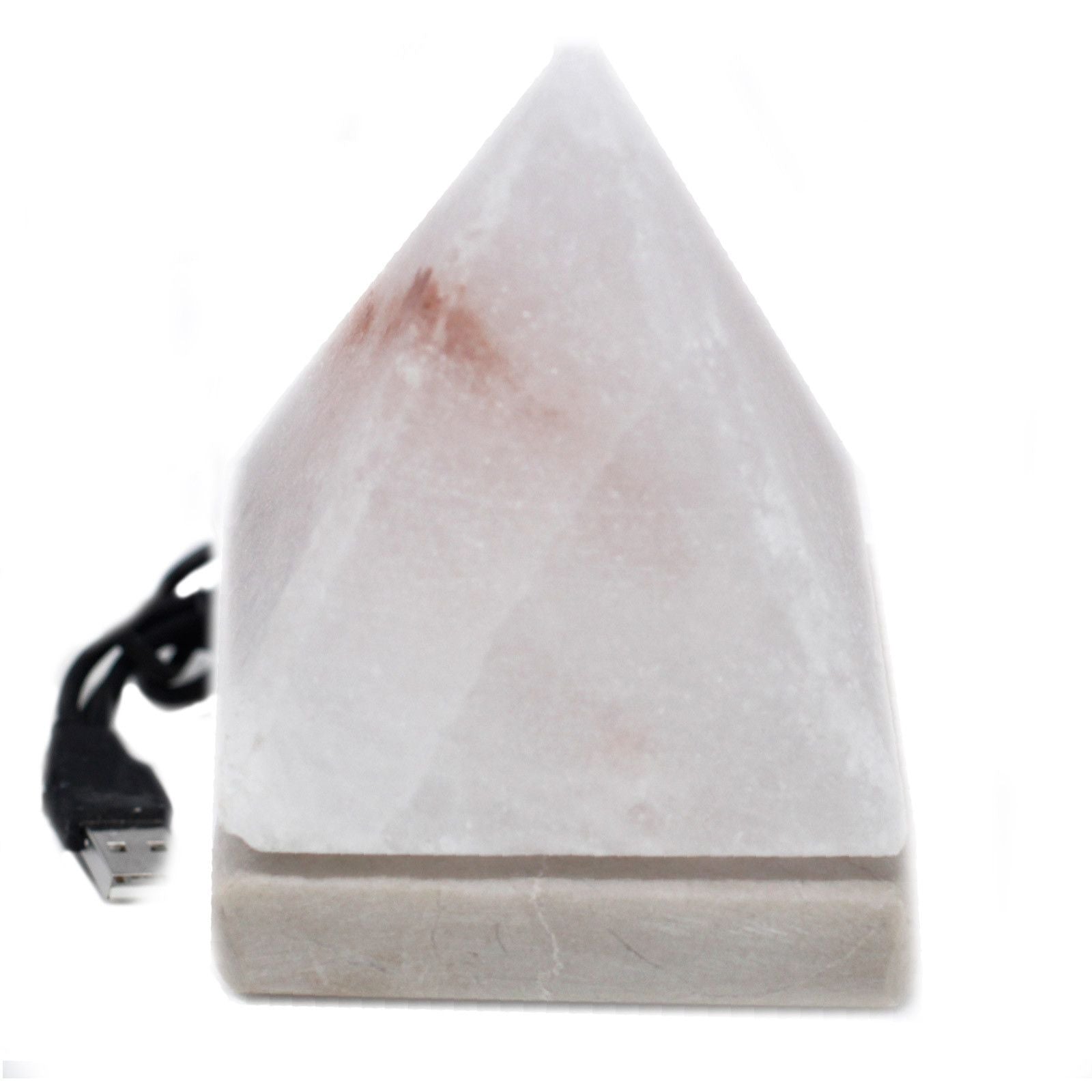 Quality USB Pyramid WHITE Salt Lamp - 9 cm (multi) product image