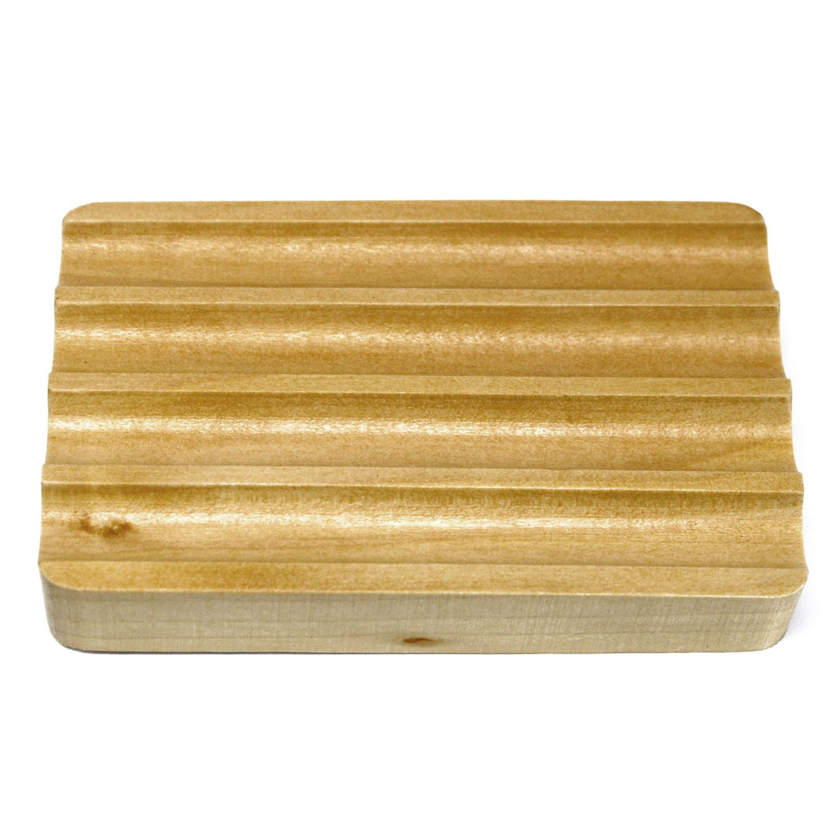 Hemu Wood Soap Dish - Corrugated product image 2