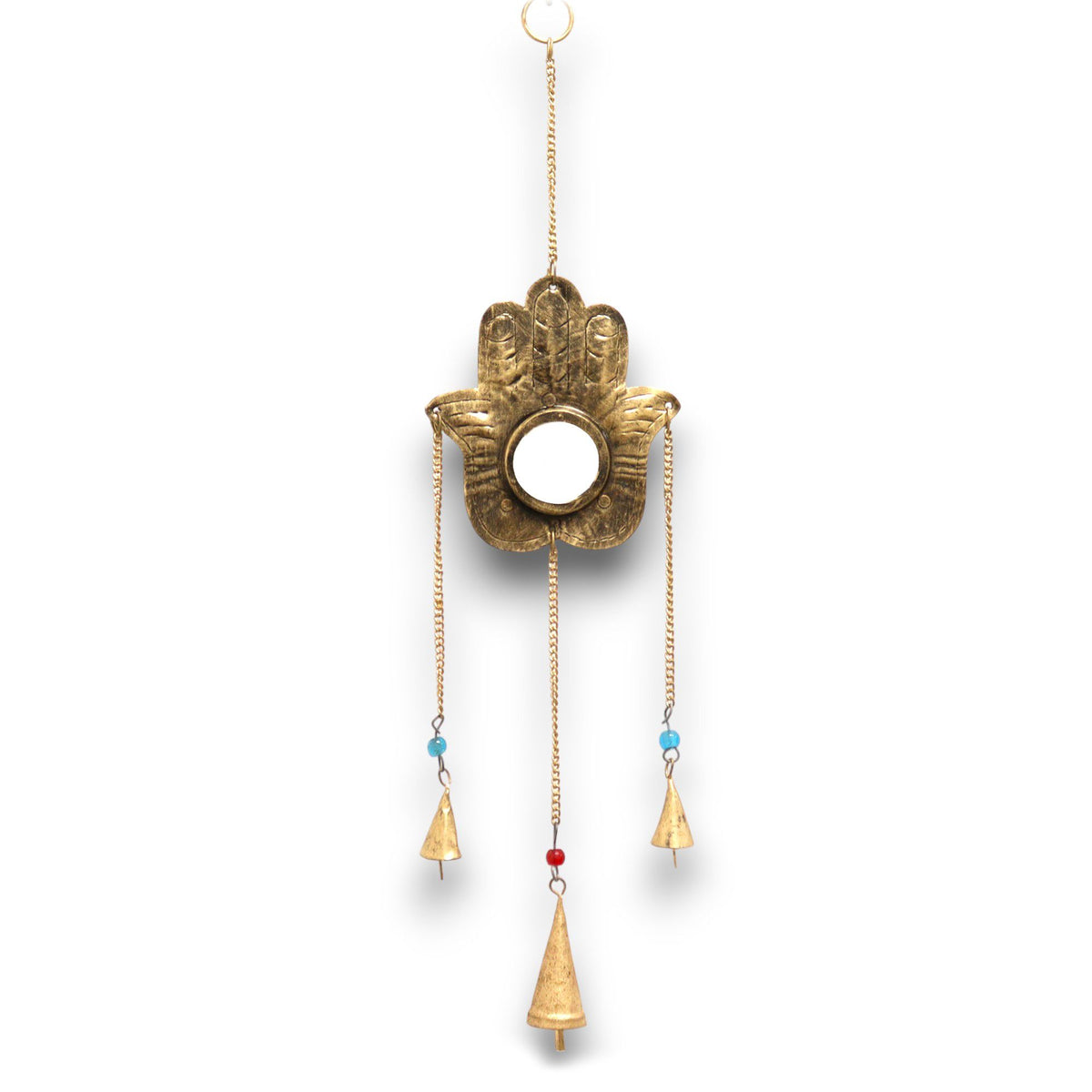 Indian Chimes - Hamsa Sm Mirror 3 Bells product image 2