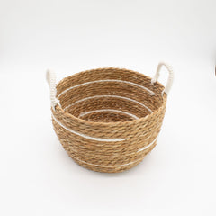 Cotton & Seagrass Large Baskets – Natural Stripes – Set of 3 product image 4
