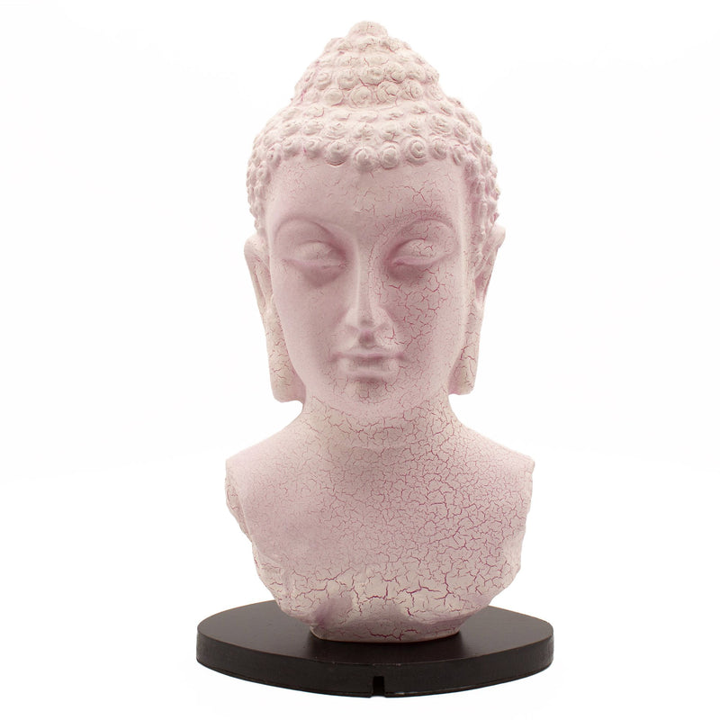 Buddha Bust Lamp Cherry Crackle - Oval stand product image