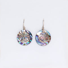 Shell & Silver Earrings - Flowers - Abalone product image