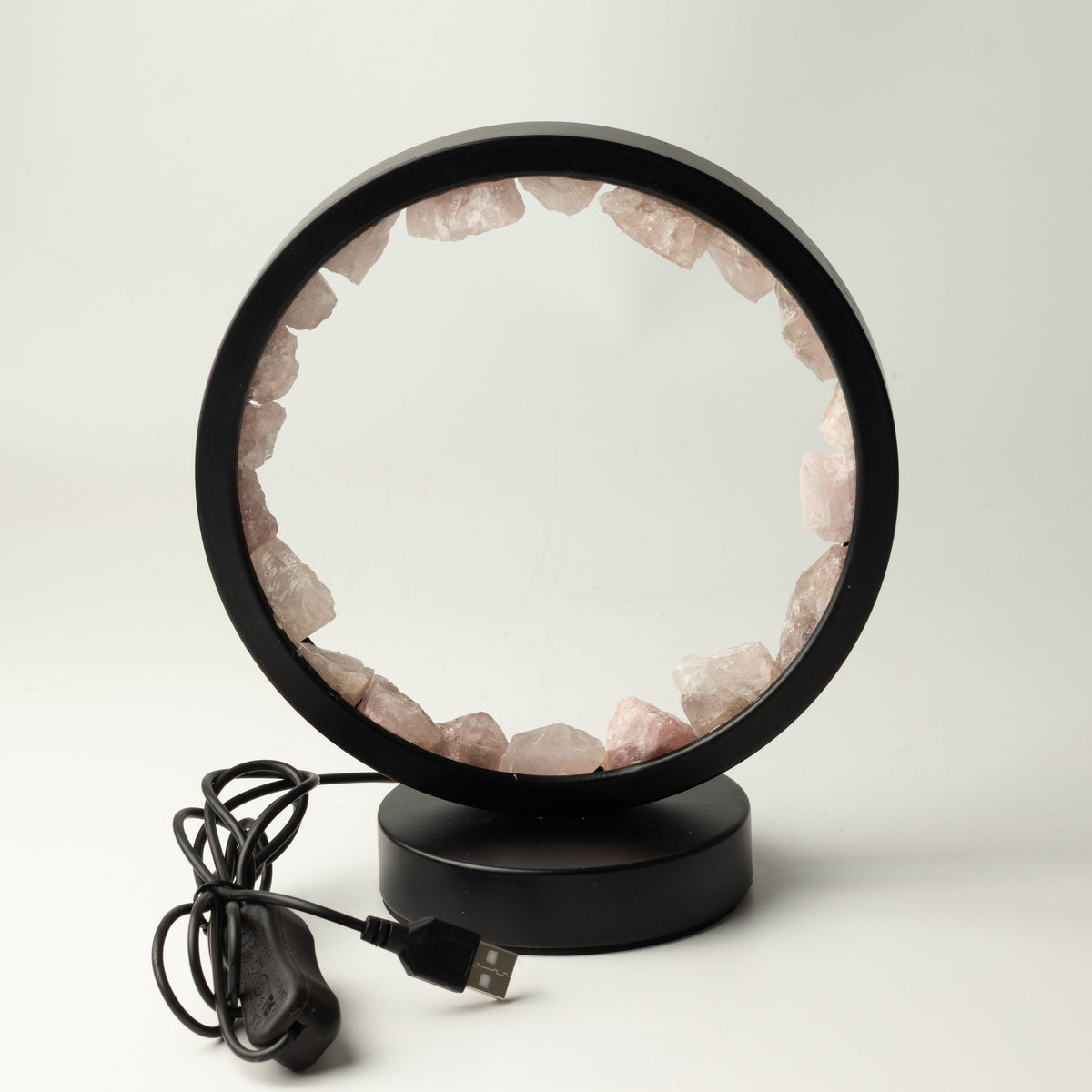 Gemstone Halo Lamp - Zen Body - Rose Quartz – product view 6