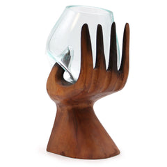 Carved Hand with Molten Glass Bowl product image 3